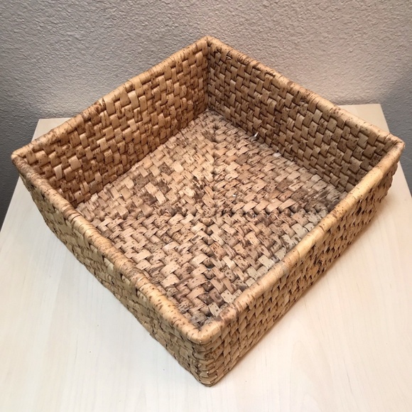 Hand Crafted Other - Square Basket. 12 x 12 inches 5" tall. Pretty. Not stiff, Some Flex.